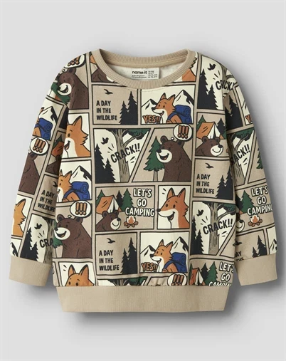 Name It - NMMOswaldy Bru Regular Sweatshirt - Sesame 